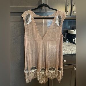 Free People Deep Sleep Slip Taupe Size Small